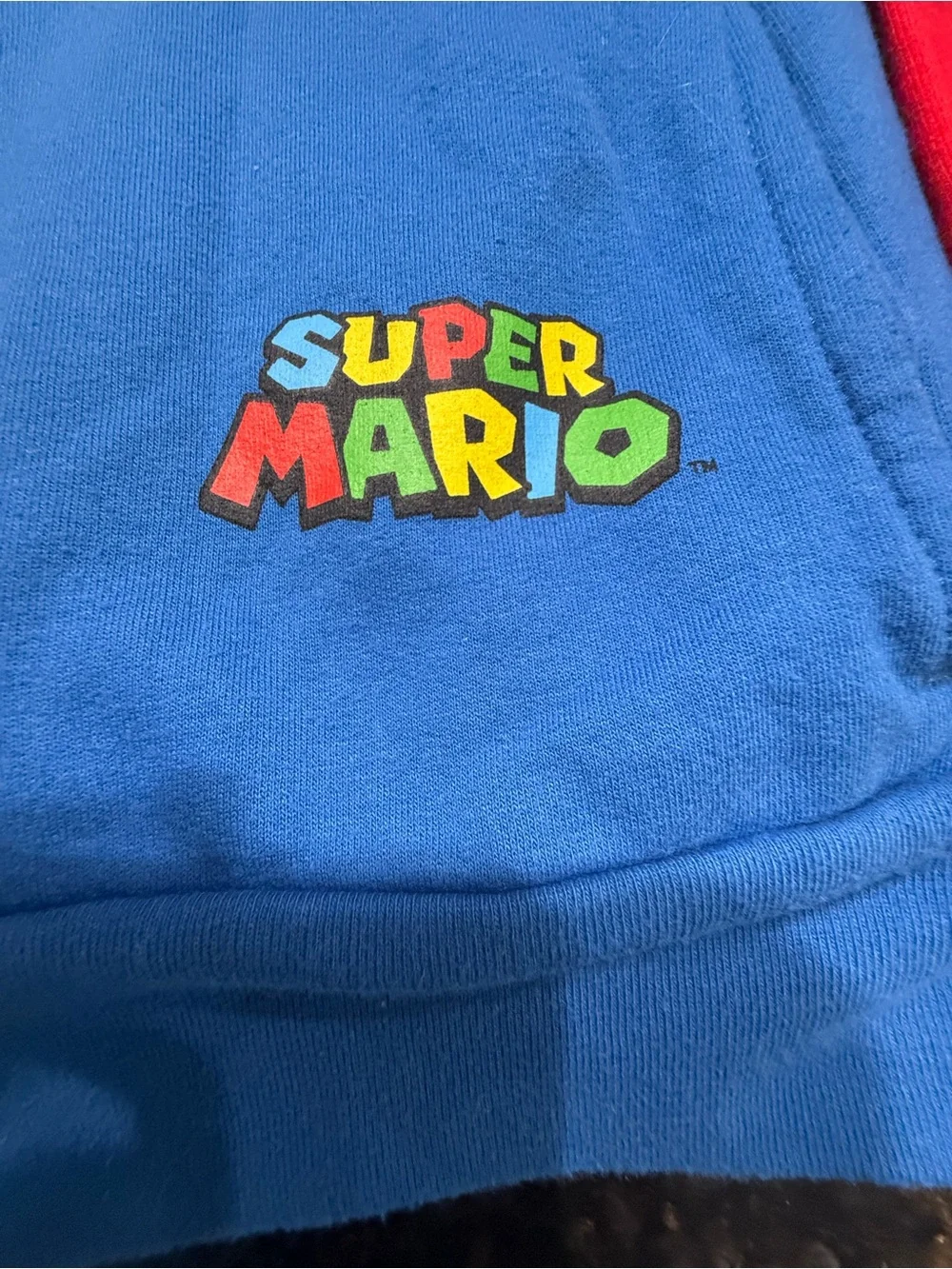 Nintendo Super Mario Red and Blue Hooded Costume Jacket